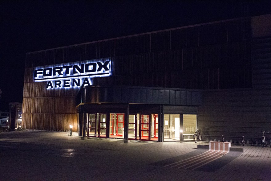 Fortnox Arena i kvällsskrud